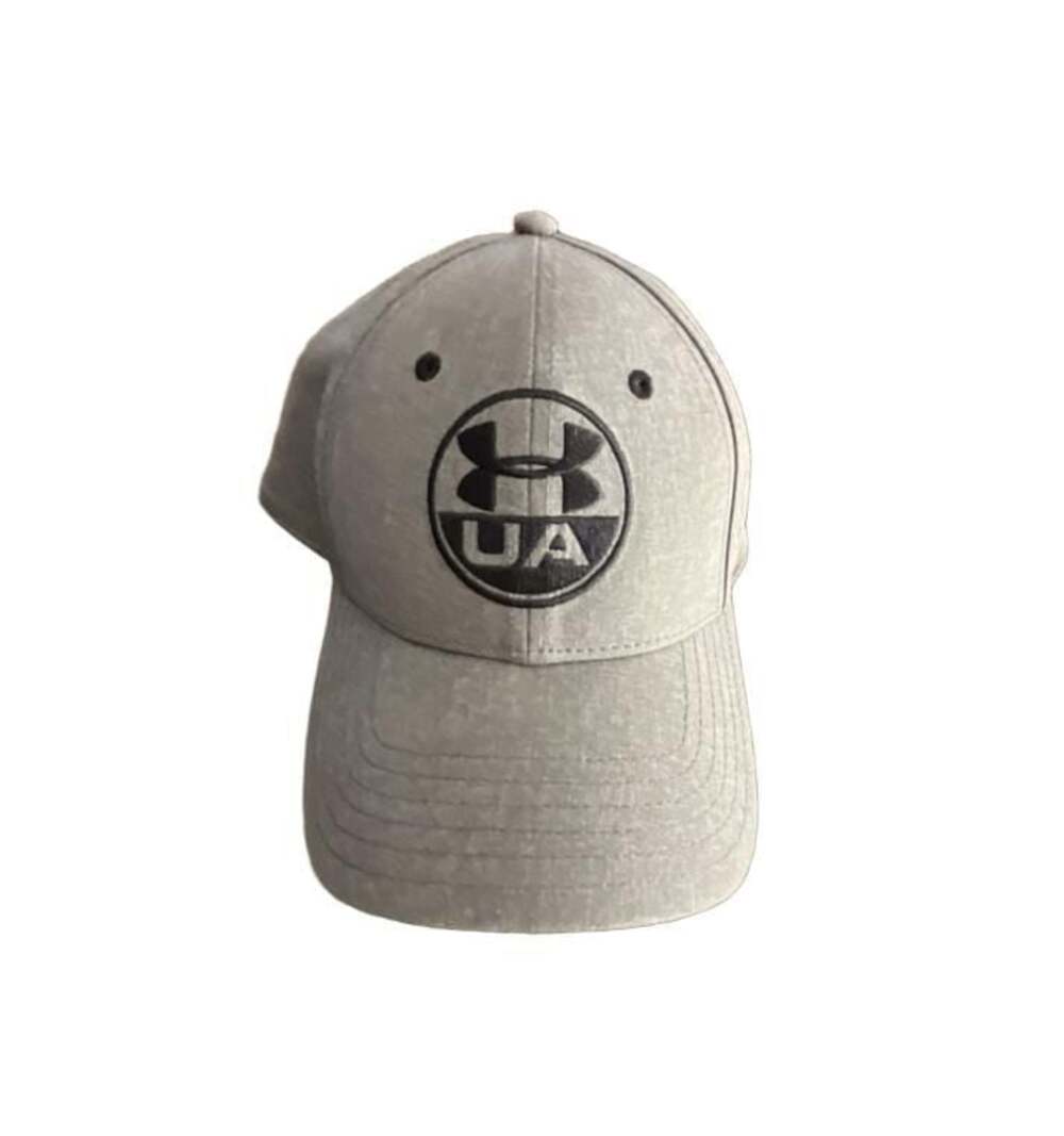 Under Armour Gray Heather Embroidered Logo Fitted Baseball Cap M/L